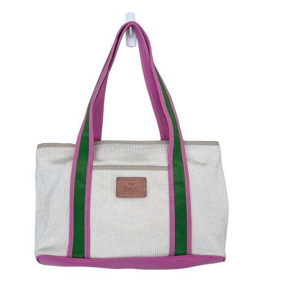 The Sak White Green Pink Shoulder Tote Bag - Picture 11 of 11